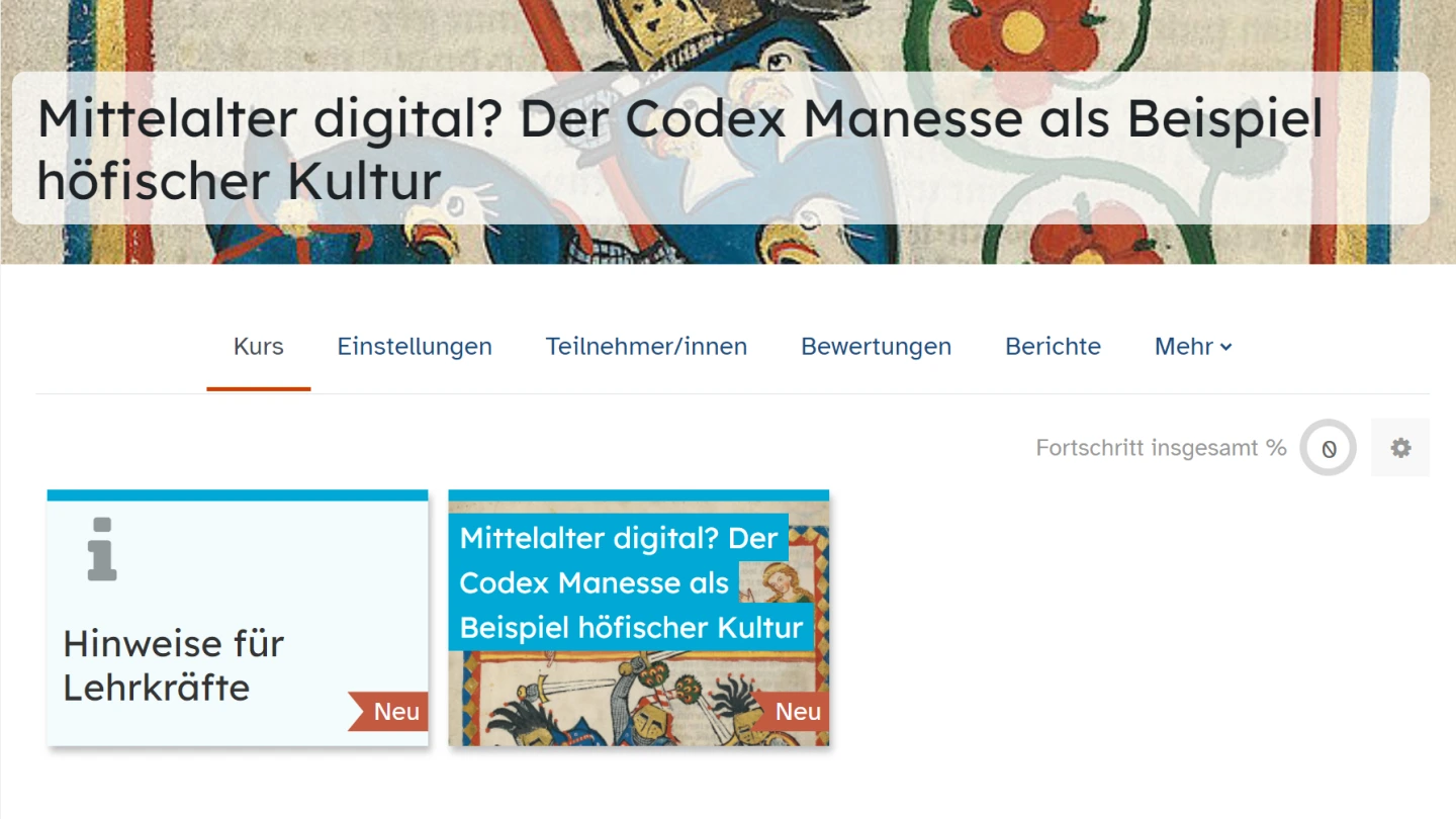 Bildausschnitt des teachSHARE-Kurses